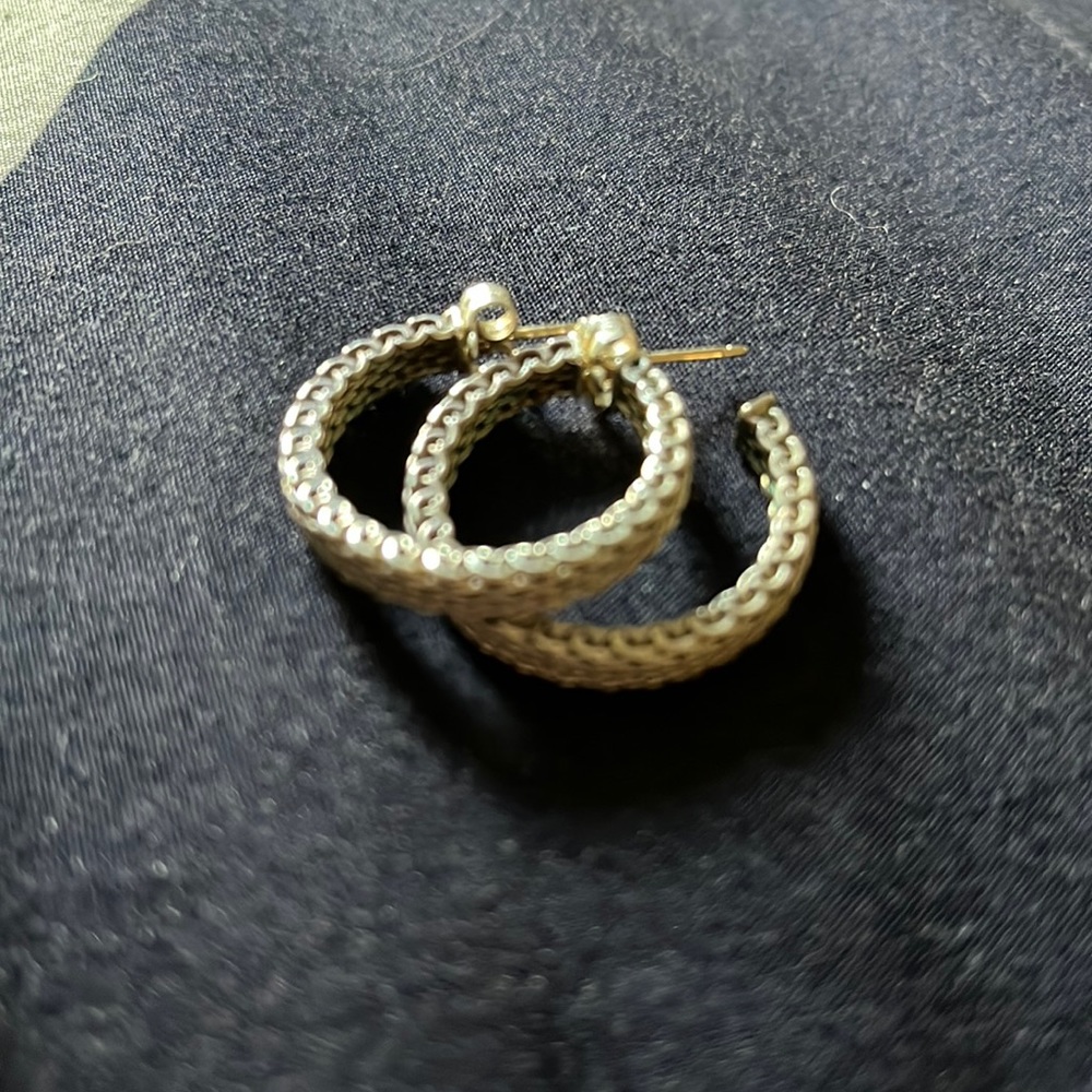 Tiffany Somerset Sterling Silver Medium sized hoop earrings